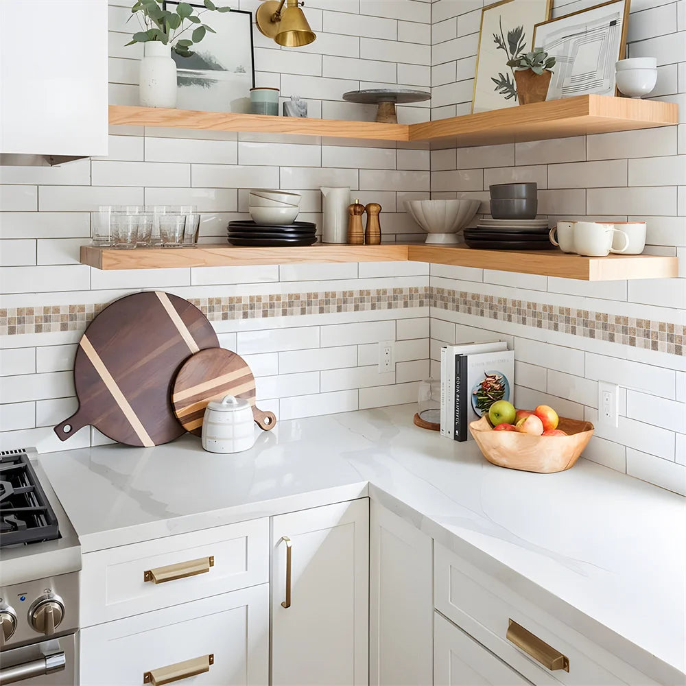 Self-Adhesive Waist Line Stickers – Waterproof Border Mural for Kitchen Decor