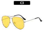 Double Bridge Aviator Sunglasses – Alloy Frame Gradient Lenses for Unisex Fashion