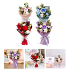 Handmade Crochet Flower Bouquet – Knitted Floral Decor for Gift Giving