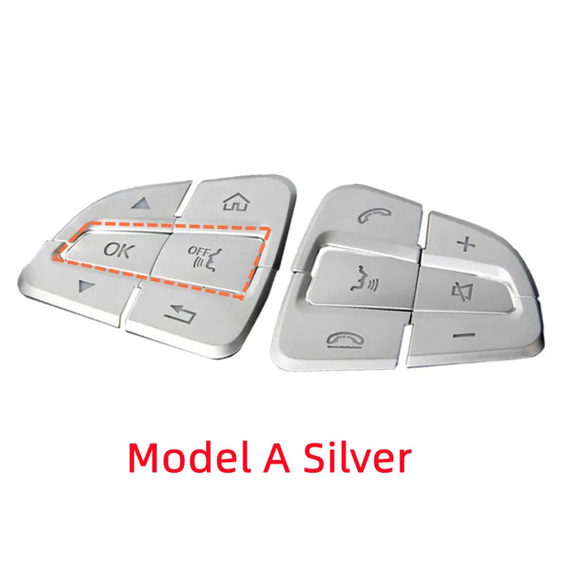 Steering Wheel Button Trim – Decorative Stickers for Mercedes Benz Interior
