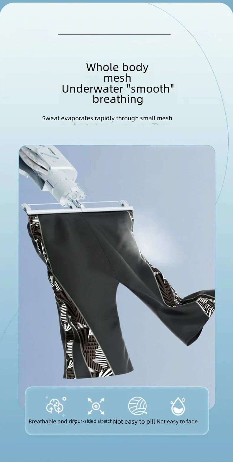 Men's Quick-Dry Swim Trunks – Anti-Embarrassment Five-Point Board Shorts for Swimming