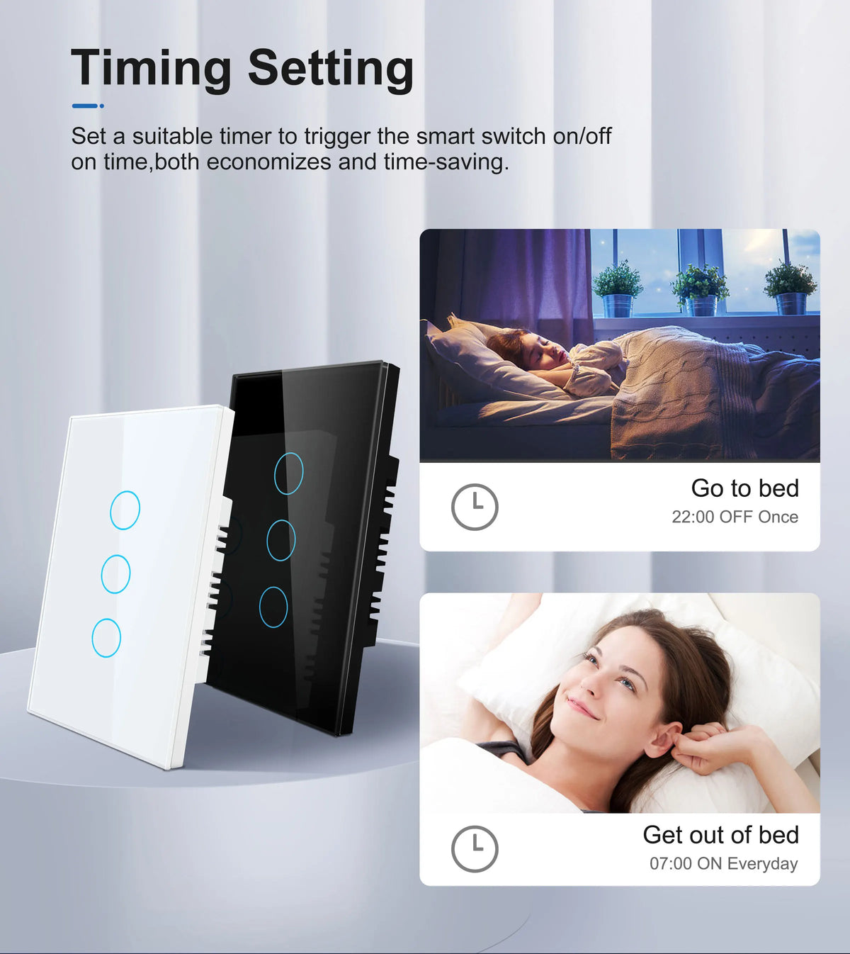 Smart Wifi Touch Light Switch – No Neutral Wire Required for Home Automation