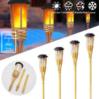 Handcrafted Bamboo Solar LED Torch – Flickering Flame Effect for Garden