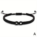 Initial Heart Braided Bracelet – Adjustable A-Z Friendship Jewelry for Gifts