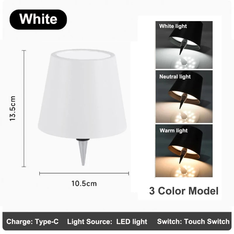 Wireless LED Wine Bottle Lamp – Touch Control for Outdoor Dining