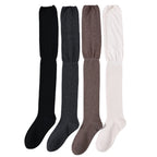 Thigh High Socks – Solid Color Japanese Style for Casual Women Fashion