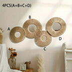 Round Hemp Rope Wall Mirror – Farmhouse Boho Decor for Bedroom and Bathroom