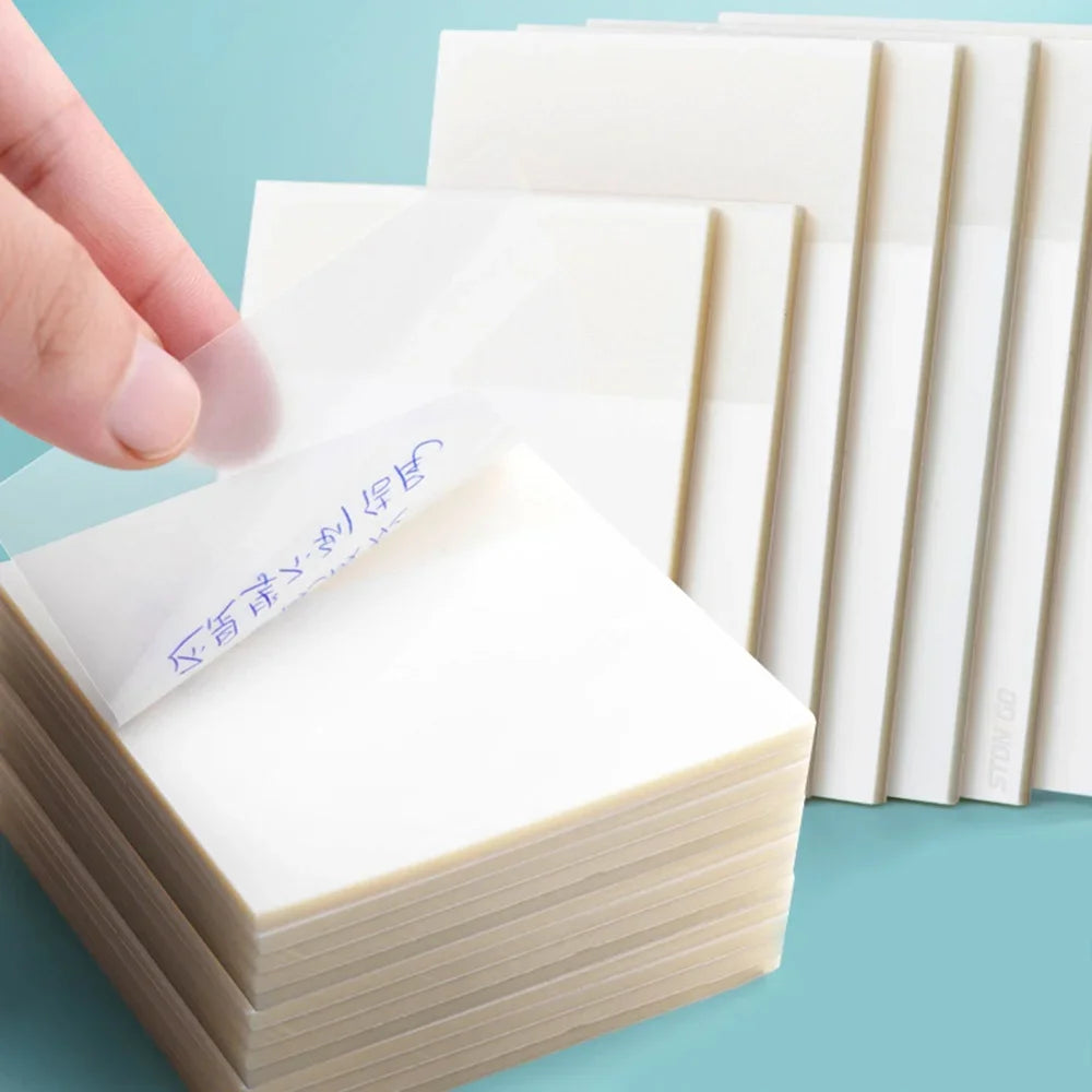Transparent Sticky Notes – Waterproof Self-Adhesive Memo for Office School