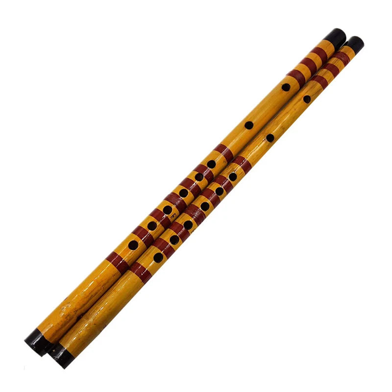 Handmade Bamboo Bansuri Flute – Traditional Wooden Musical Instrument for Decor