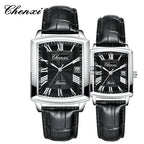 Quartz Couple Watches – Waterproof Leather Calendar Wristwatch for Daily Wear