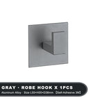 Adhesive Wall Hooks – Heavy Duty Black Hangers for Bathroom and Kitchen