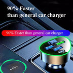 USB C Car Phone Charger – Fast Charging Adapter with LED Voltage Display