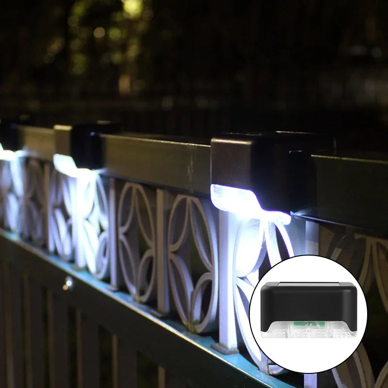 Warm White Solar LED Step Light – Waterproof Outdoor Lamp for Garden Patio