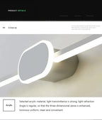 LED Mirror Front Wall Sconce – 40-80cm Strip Light for Bathroom Decor