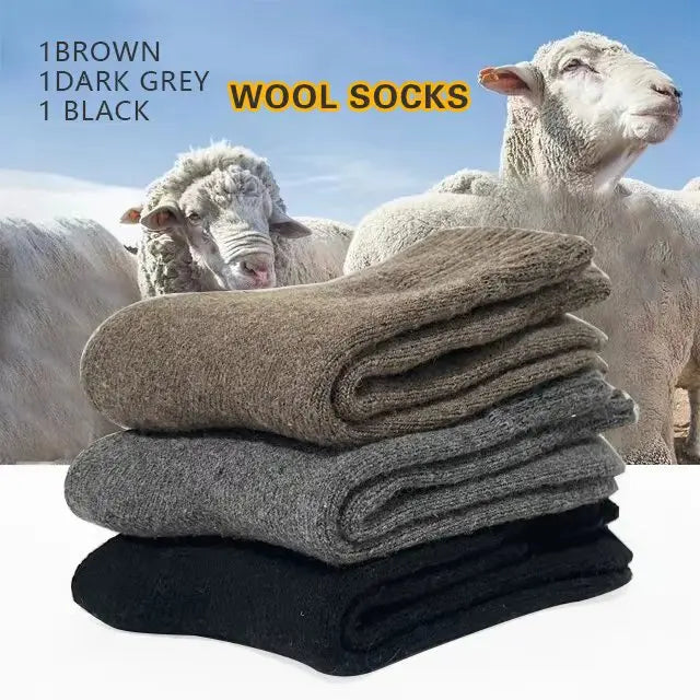 Merino Wool Blend Socks – Thermal Harajuku Style for Winter Cold