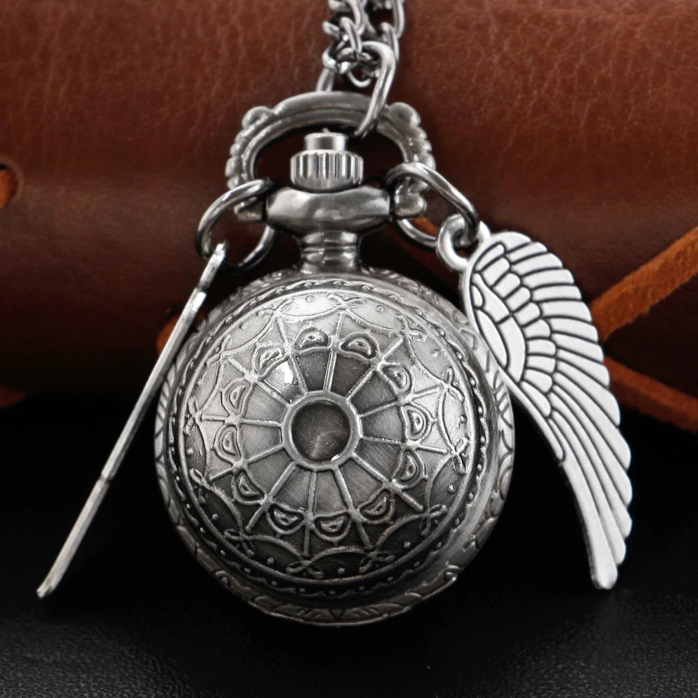 Vintage Gold Fairy Ball Quartz Pocket Watch – Pendant Necklace Gift