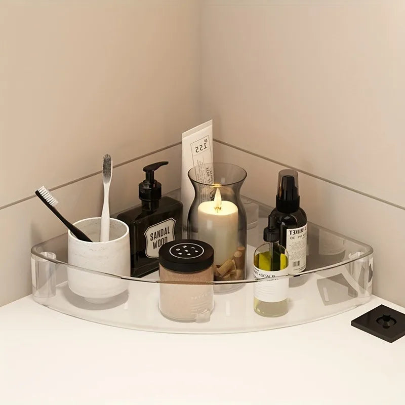 Multi-Layer Bathroom Storage Trolley – Transparent Space-Saving Rack for Home Organization