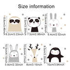 Cartoon Animal Switch Stickers – Cute Boho Wall Decals for Kids Nursery