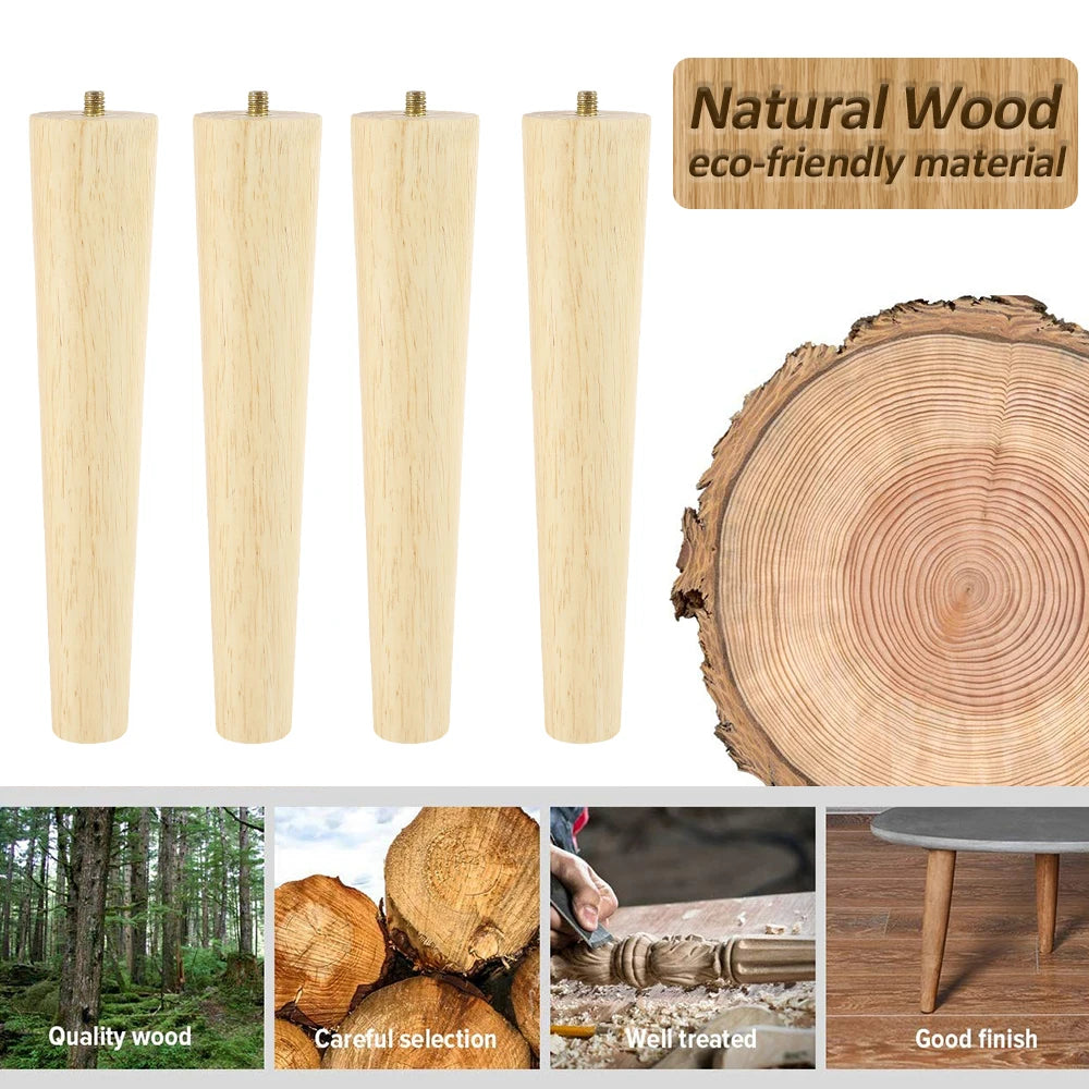 Solid Wooden Furniture Legs – Replacement Feet for Tables and Chairs