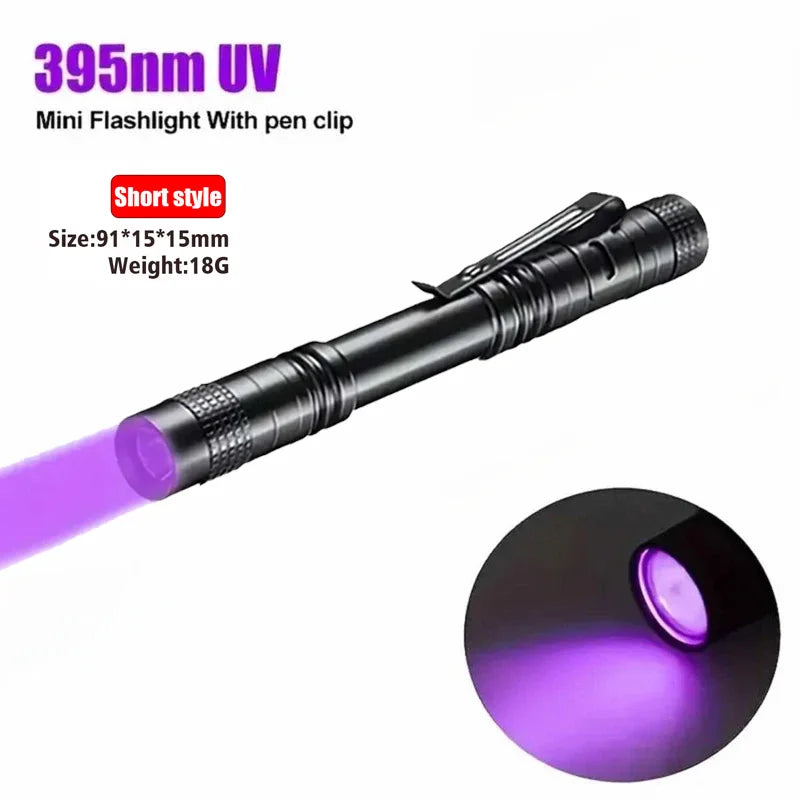 UV Flashlight 395nm – Portable Ultraviolet Torch for Pet Urine and Scorpion Detection