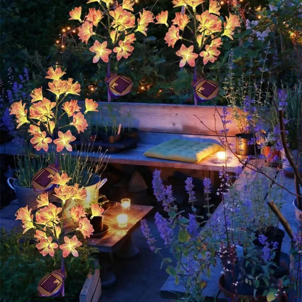 LED Camellia Solar Lights – Waterproof Flower Lamps for Outdoor Garden Decor