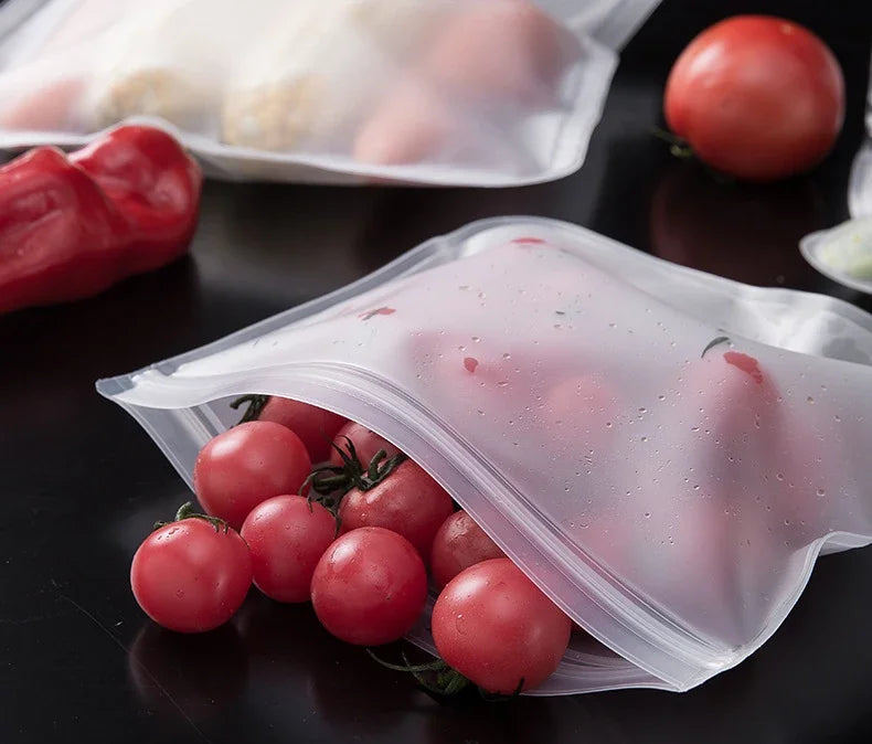 Silicone Food Storage Bags – Leakproof Reusable Containers for Freezer Kitchen