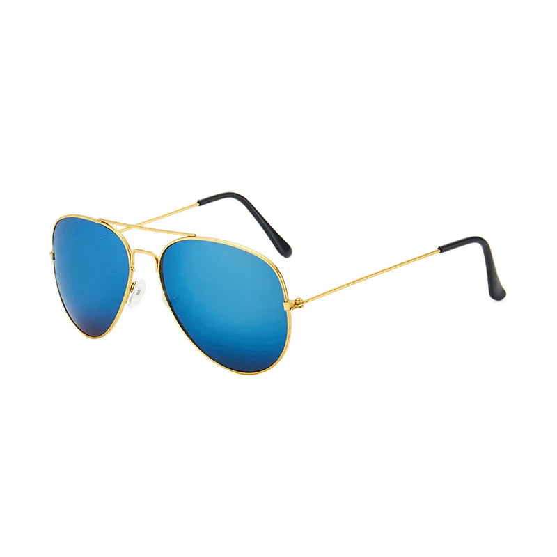 Kids Pilot Sunglasses – Reflective Metal Aviator Glasses for Boys and Girls