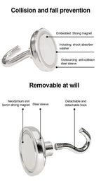 Heavy Duty Magnetic Hooks – Multipurpose Storage for Kitchen and Bathroom