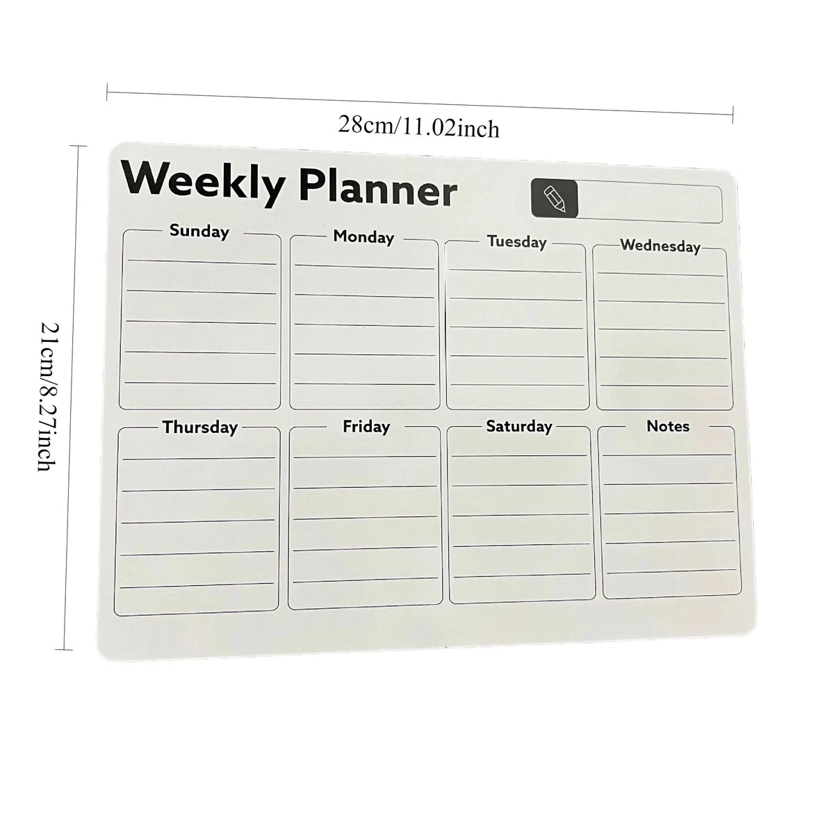 Magnetic Dry Erase Calendar – Monthly Weekly Planner for Kitchen Fridge