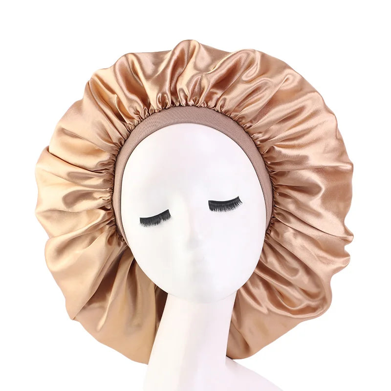Extra Large Satin Sleep Bonnet – Silky Hair Protection for Curly Hair