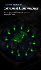 Stainless Steel Chronograph Watch – Luminous Waterproof Quartz for Men