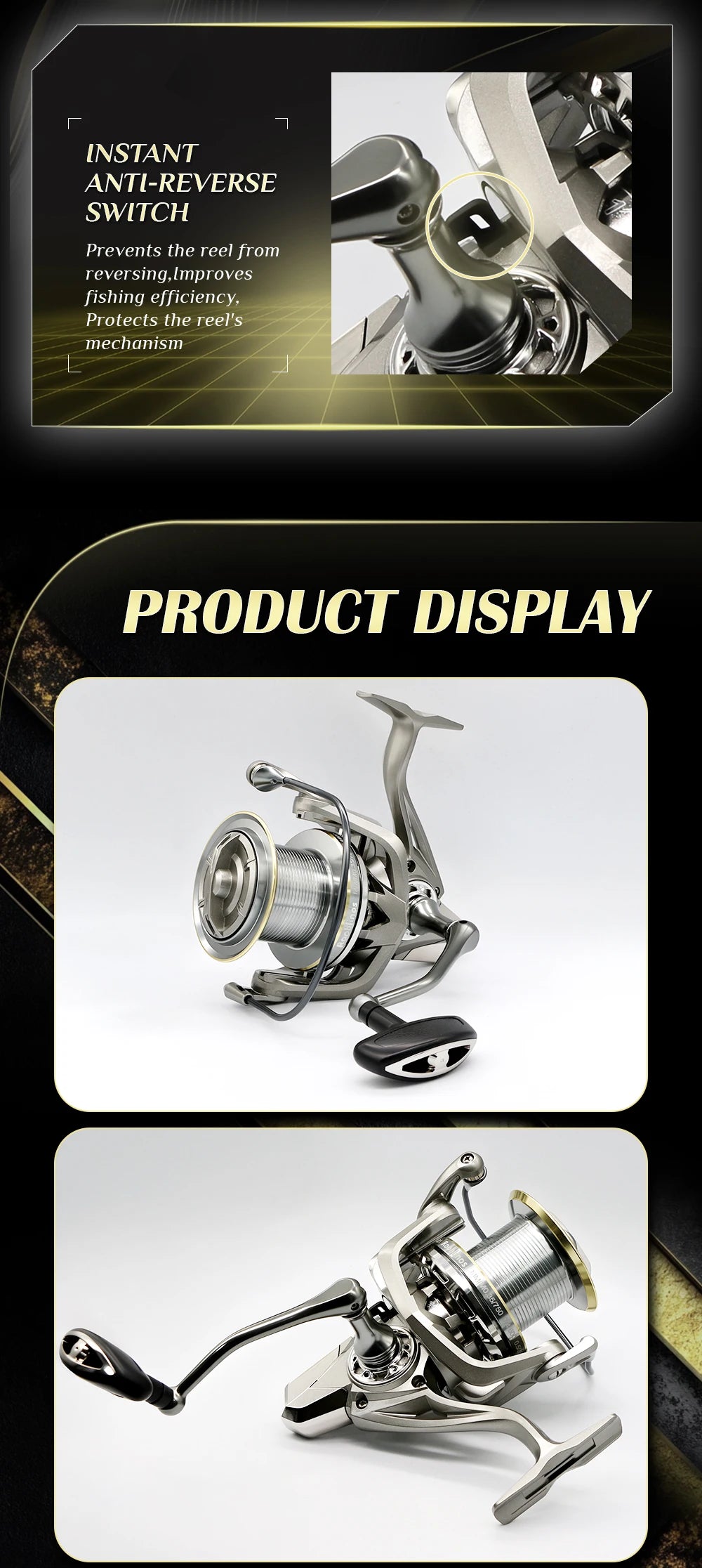 Stainless Steel Spinning Fishing Reel – 25KG Drag for Saltwater and Freshwater