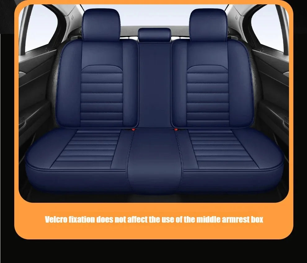Full-Wrap Leather Car Seat Covers – Durable Universal Fit for All-Season Driving