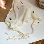 Knitted Lace Flower Hair Scarf – Boho Triangle Headband for Women Hair Styling