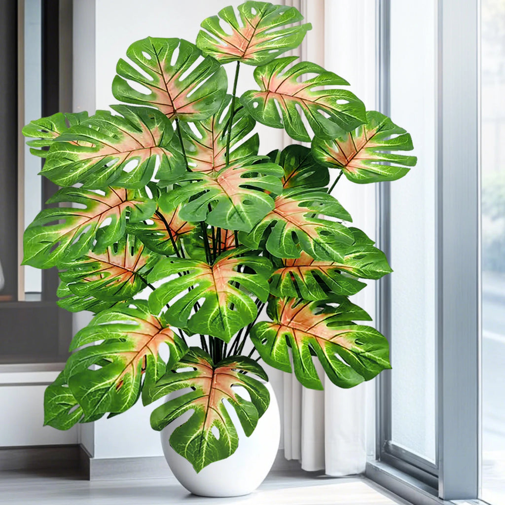 Artificial Monstera Plant – 104cm Plastic Palm Tree for Home Office Decor