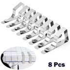 Stainless-Steel Tablecloth Clips – Adjustable Holders for Picnic and Wedding