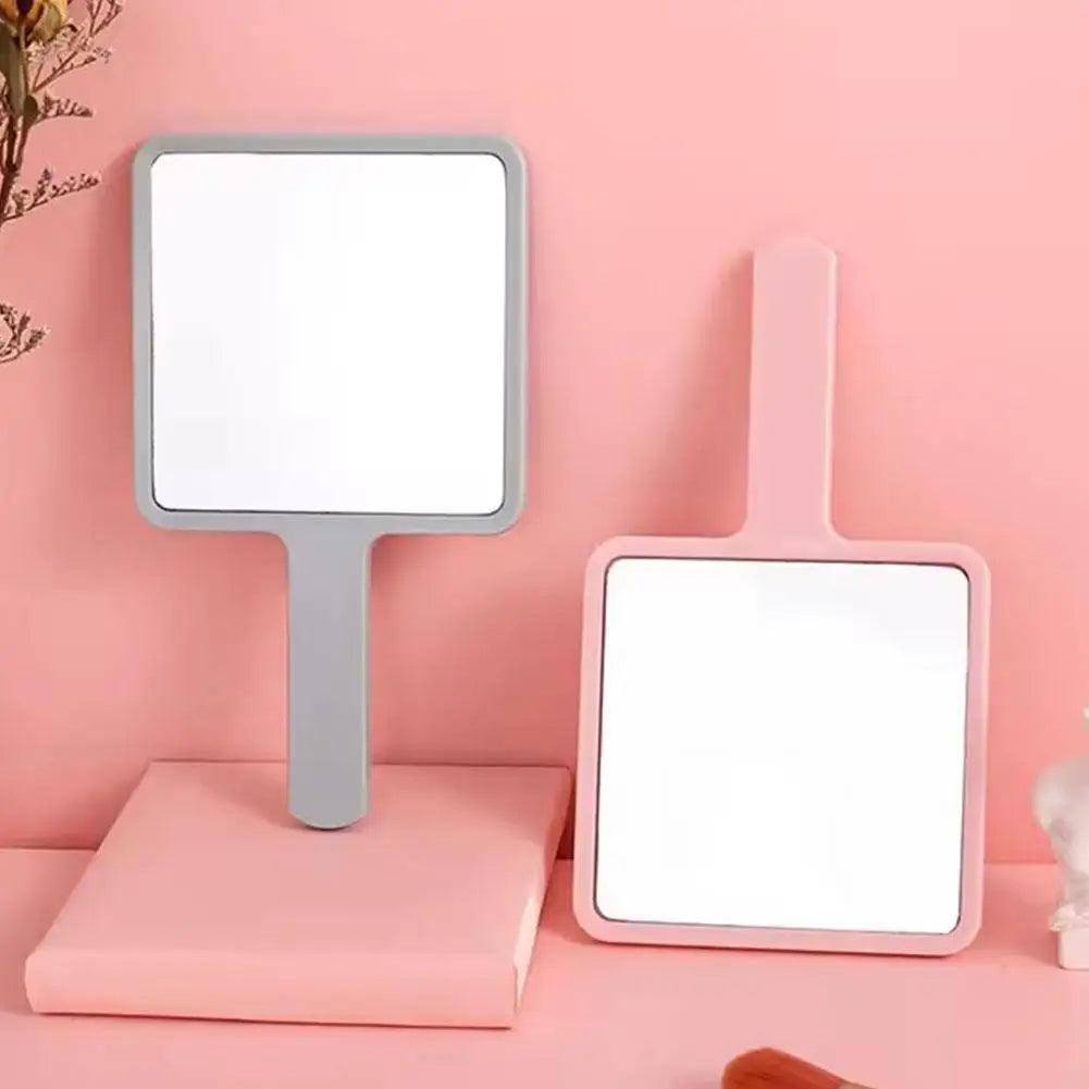 Handheld Square Makeup Mirror – Portable Vanity Mirror for Salon and Travel