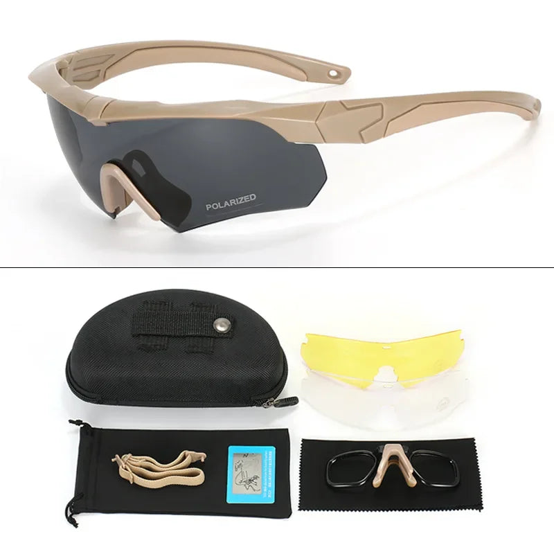 Tactical Shooting Goggles – 3 Interchangeable Lens Set for Airsoft and Outdoor