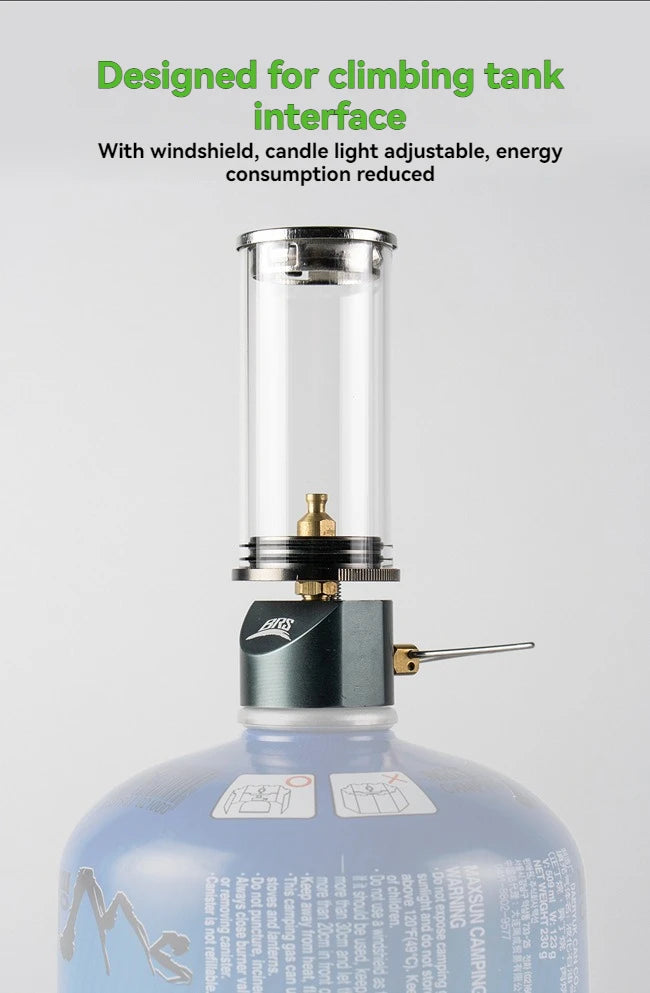 Windproof Gas Camping Lantern – Dreamlike Candlelight for Outdoor Lighting