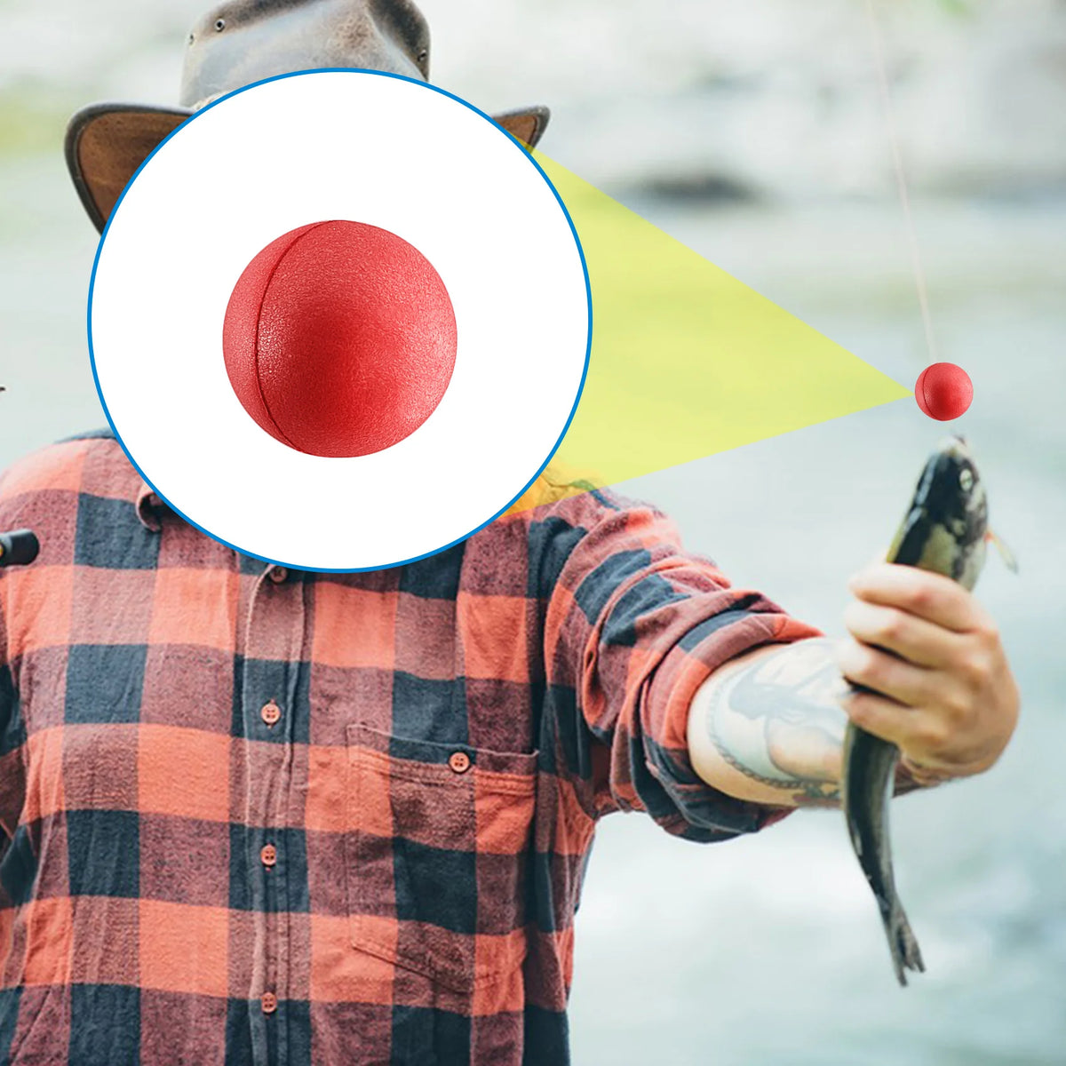 Slotted Round Fishing Floats – High Visibility Tackle for Freshwater and Saltwater