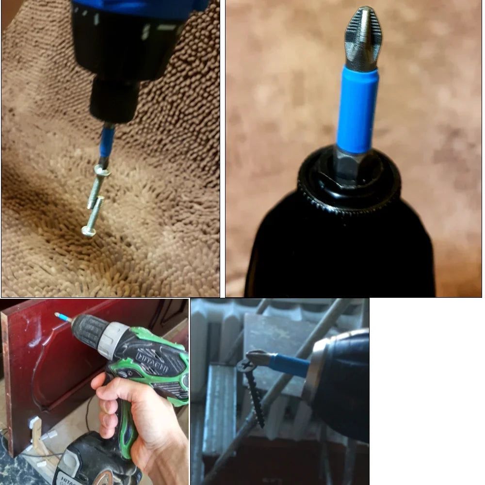 Magnetic Screwdriver Bit Set – Anti Slip 1/4 Inch Hex Shank for Power Tools
