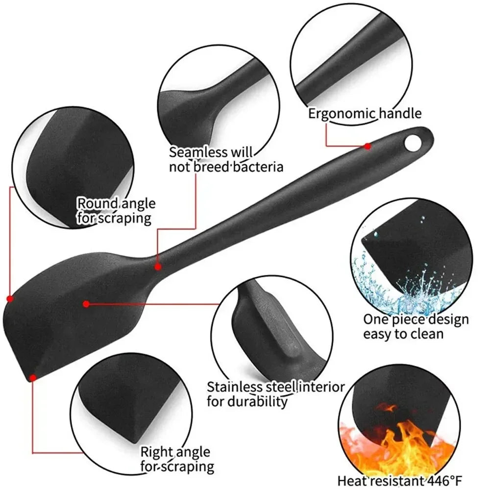 Silicone Spatula Set – Heat-Resistant Non-Stick Tools for Cooking and Baking