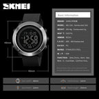 Digital Sports Watch – 5Bar Waterproof Alarm for Men Training