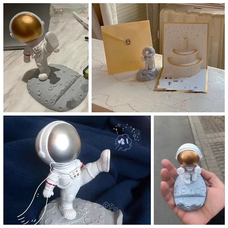 Nordic Astronaut Phone Stand – Spaceman Desk Holder for Office Decor Gifts