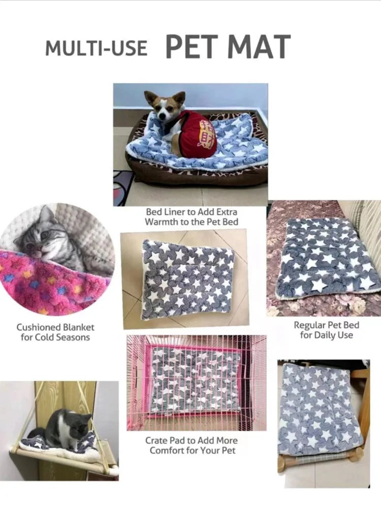 Flannel Pet Bed – Thickened Sleeping Mat for Small and Large Dogs and Cats