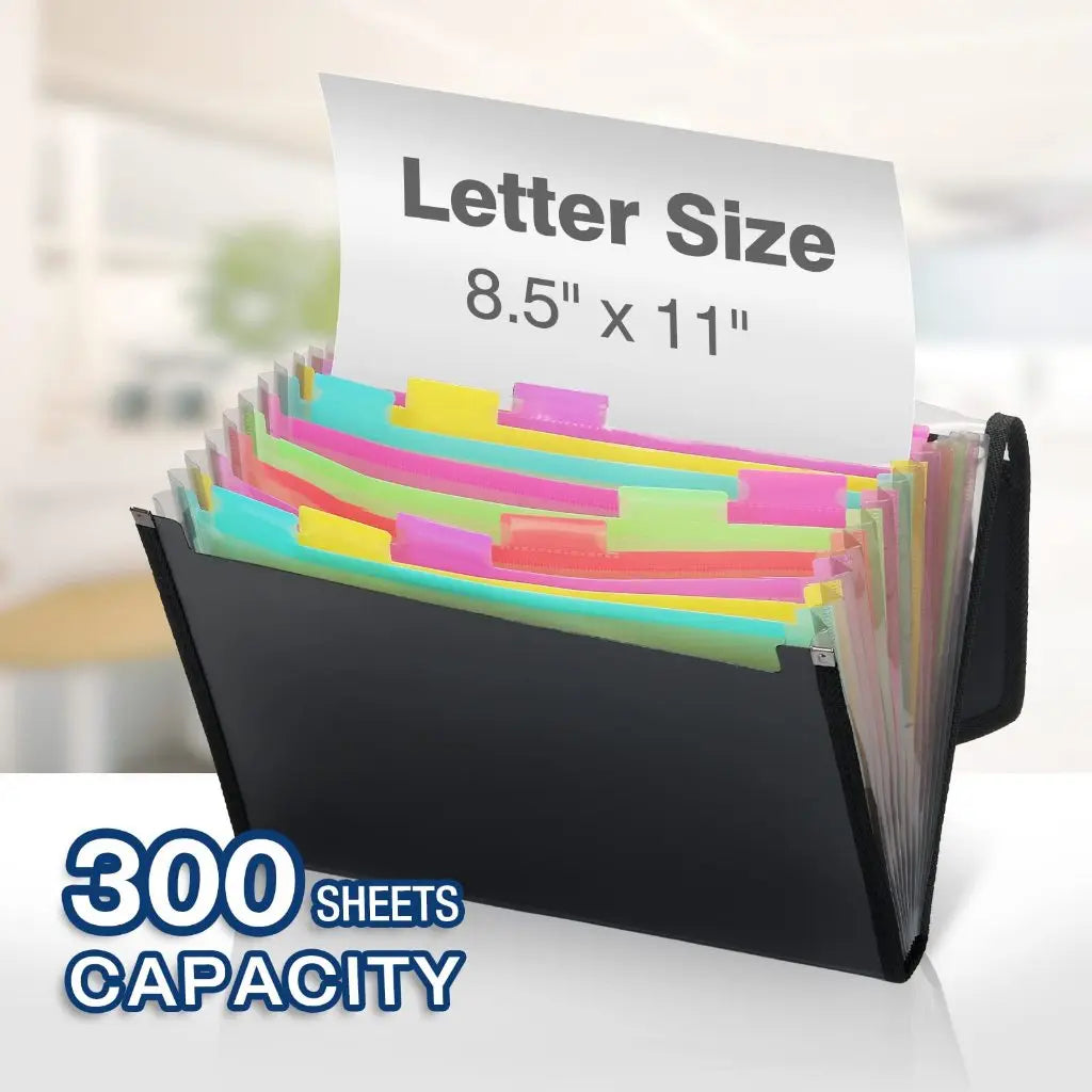 Expanding File Folder – 13 Pockets with Dividers for Document Organization