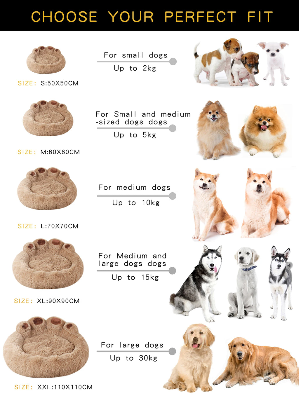 Plush Fluffy Pet Bed – Large Soft Cushion for Dogs and Cats