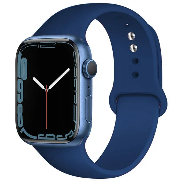 Silicone Apple Watch Sport Band – Adjustable Strap for Series 1-11 and Ultra