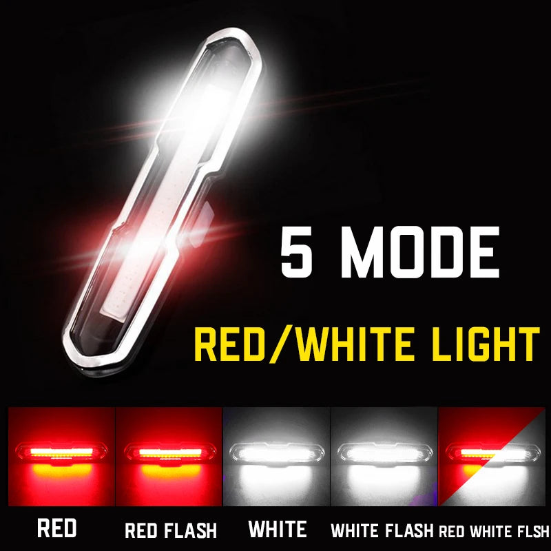 USB Rechargeable LED Bike Tail Light – Waterproof Safety Lamp for Cycling