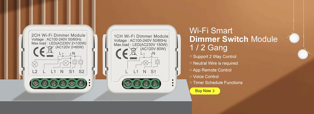 Smart Wifi Touch Light Switch – No Neutral Wire Required for Home Automation